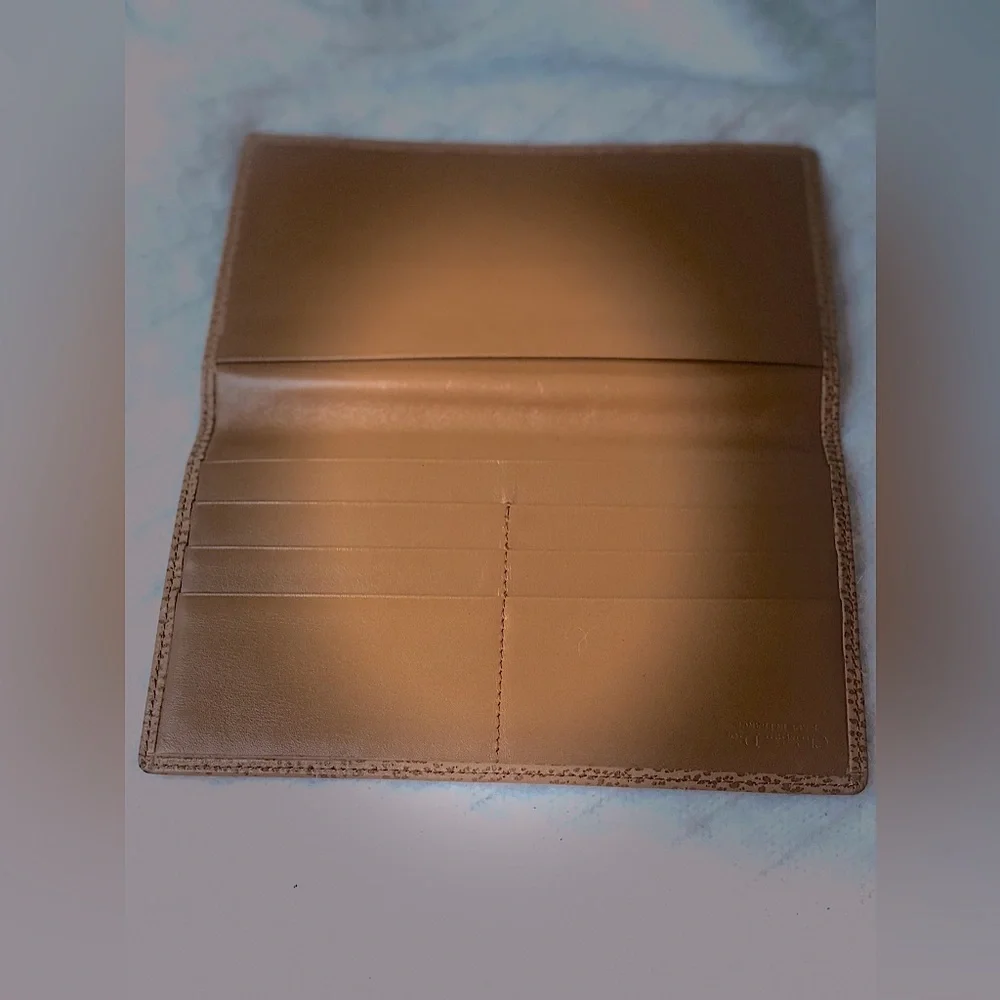 Christian Dior Long Bifold Leather Wallet Camel